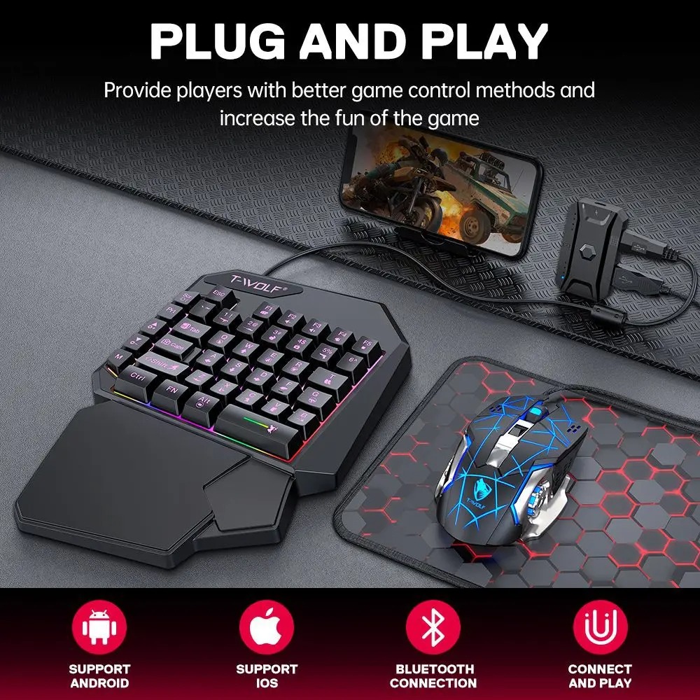Gaming Keyboard 1 Hand - Combo Tastiera e Mouse da Gaming