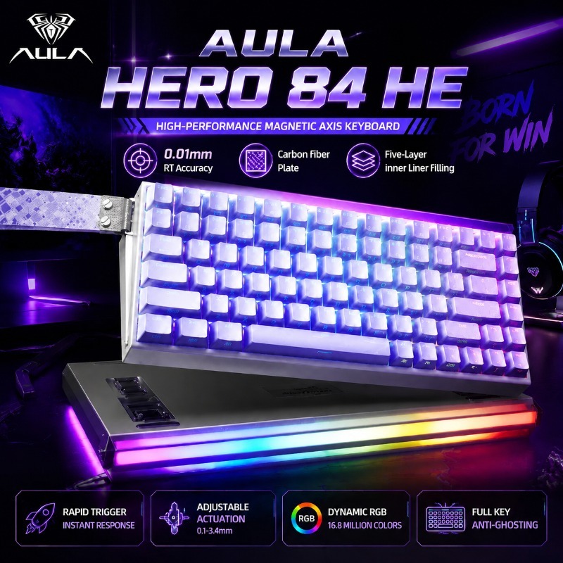 Gaming Keyboard He - Tastiera Meccanica da Gaming AULA HERO84