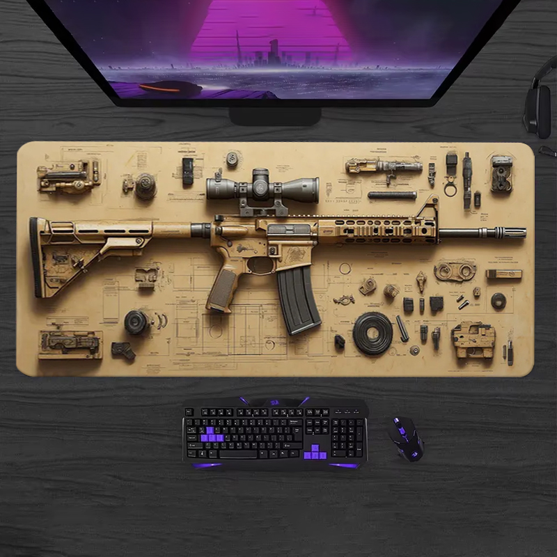 Gaming Keyboard Mouse - Tappetino per Mouse da Gaming Morbido