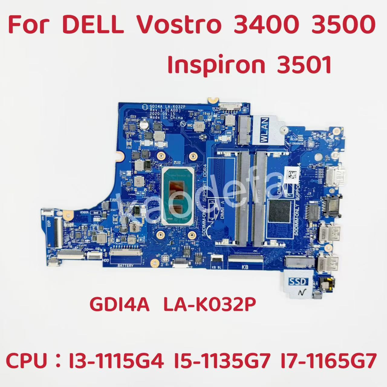 Intel Cpu Core I7 - Scheda Madre GDI4A LA-K032P per Laptop