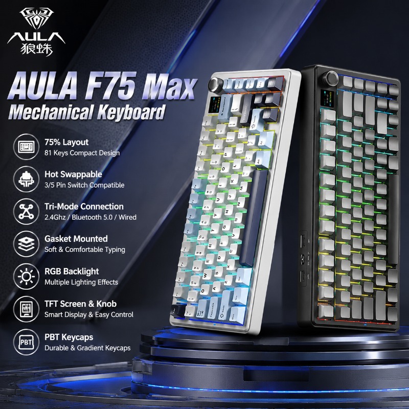 Gaming Keyboard He - Tastiera Meccanica AULA F75 Max, Layout